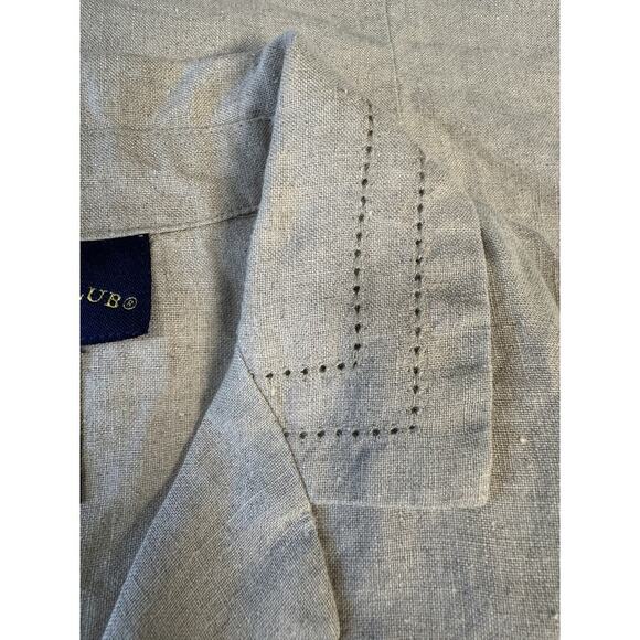 Vintage Charter Club 100% Linen Sleeveless Button Front Top Beige Neutral Size 6 - Picture 9 of 9